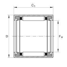 開(kāi)式?jīng)_壓外圈滾針軸承 SCE1014-PP, 雙側(cè)唇密封，根據(jù) ABMA 18.2 - 1982，英制