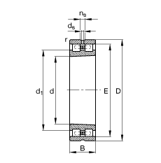 圓柱滾子軸承 NN3052-AS-K-M-SP, 根據(jù) DIN 5412-4 標(biāo)準(zhǔn)的主要尺寸, 非定位軸承, 雙列，帶錐孔，錐度 1:12 ，可分離, 帶保持架，減小的徑向內(nèi)部游隙，限制公差