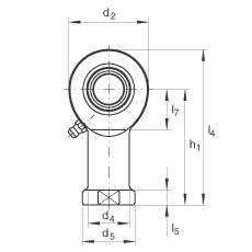 桿端軸承 GIR80-DO-2RS, 根據(jù) DIN ISO 12 240-4 標(biāo)準(zhǔn)，帶右旋內(nèi)螺紋，需維護(hù)，兩側(cè)唇密封