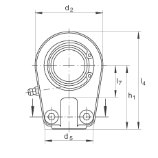 液壓桿端軸承 GIHRK30-DO, 根據(jù) DIN ISO 12 240-4 標(biāo)準(zhǔn)，帶右旋螺紋夾緊裝置，需維護(hù)