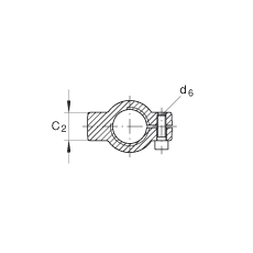 液壓桿端軸承 GIHNRK125-LO, 根據(jù) DIN ISO 12 240-4 標(biāo)準(zhǔn)，帶右旋螺紋夾緊裝置，需維護(hù)