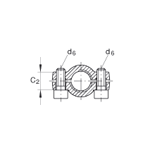液壓桿端軸承 GIHNRK50-LO, 根據(jù) DIN ISO 12 240-4 標(biāo)準(zhǔn)，帶右旋螺紋夾緊裝置，需維護(hù)