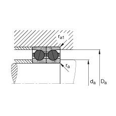 主軸軸承 HCB7000-C-T-P4S, 調(diào)節(jié)，成對或單元安裝，接觸角 α = 15°，陶瓷球，限制公差
