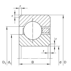 薄截面軸承 CSCA120, 深溝球軸承，類型C，運(yùn)行溫度 -54°C 到 +120°C