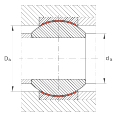 關(guān)節(jié)軸承 GE6-PW, 根據(jù) DIN ISO 12 240-1 標準，尺寸系列 K，免維護